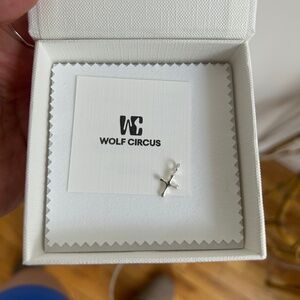 Wolf Circus Mini Cross Charm in Sterling Silver